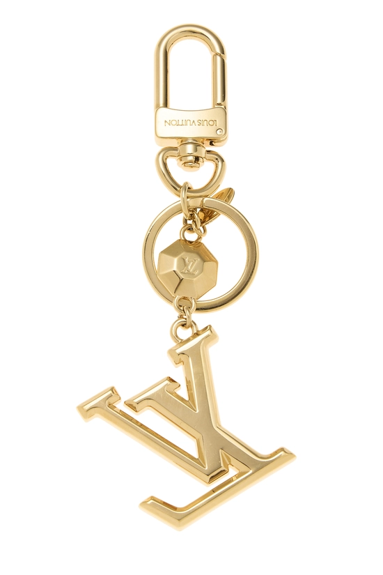 Gold Monogram Facettes Key Holder, , large image number 1