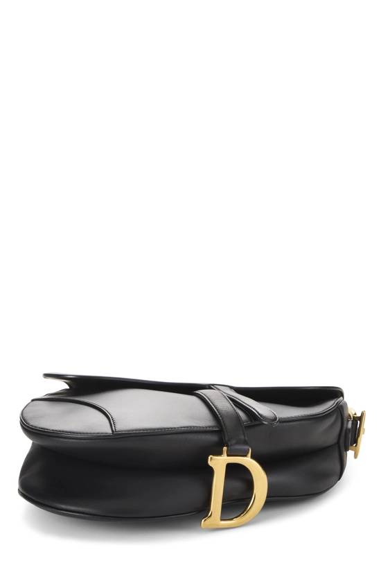 Black Calfskin Saddle Bag NM, , large image number 4