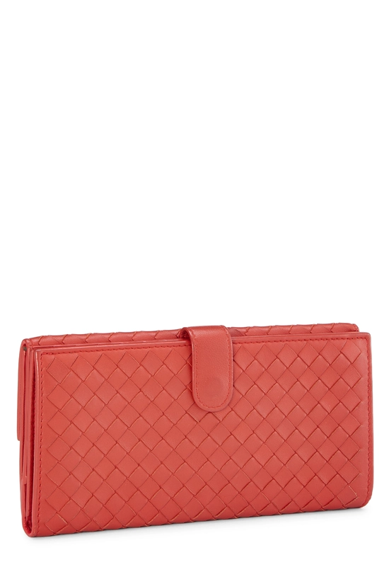 Orange Intrecciato Wallet, , large image number 1
