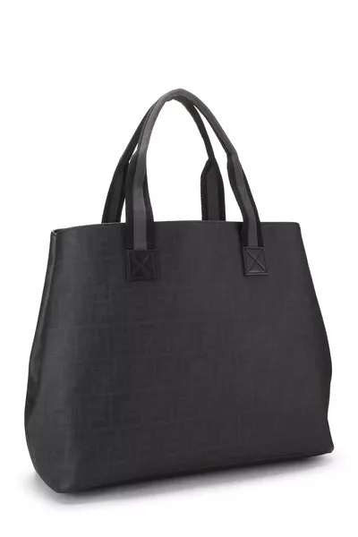 Black Zucca Coated Canvas Tote Large, , large