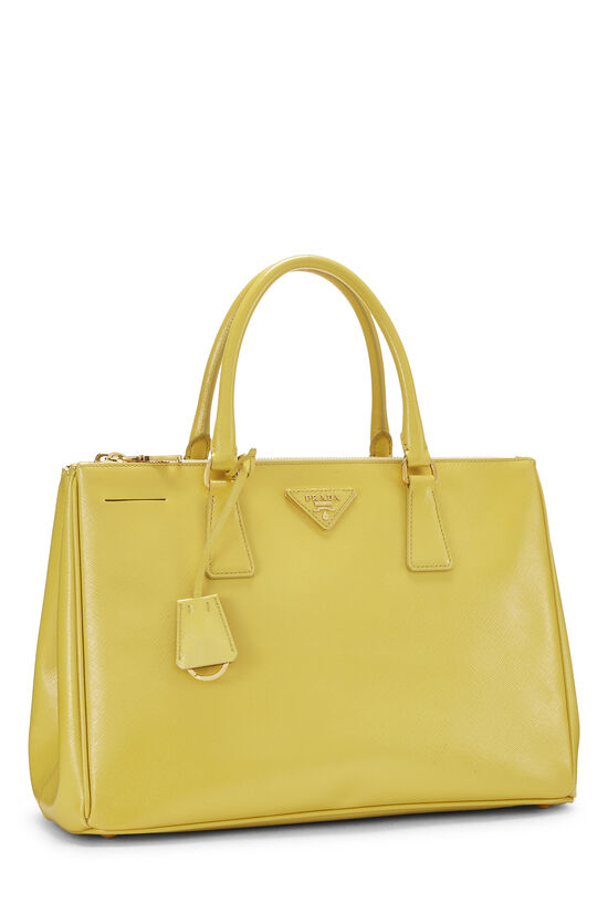 Yellow Saffiano Executive Tote Large, , large image number 1