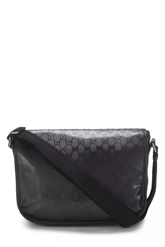 Black GG Imprime Buckle Flap Messenger, , large image number 3