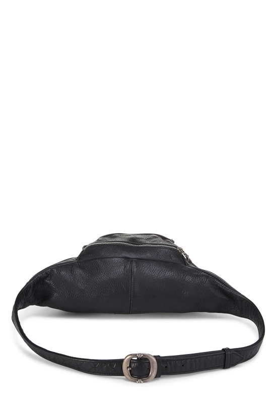 Black Leather Snat Pack Waist Bag, , large image number 3