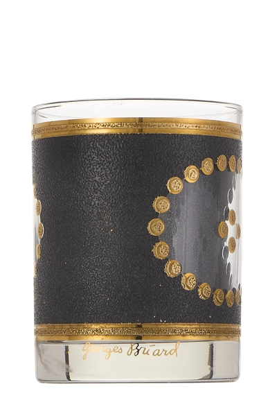 Black 22k Gilded Geometric Glassware Set of 6, , large