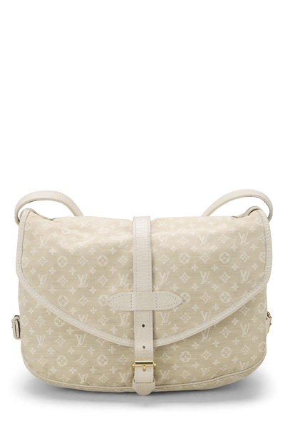 White Monogram Mini Lin Saumur 30