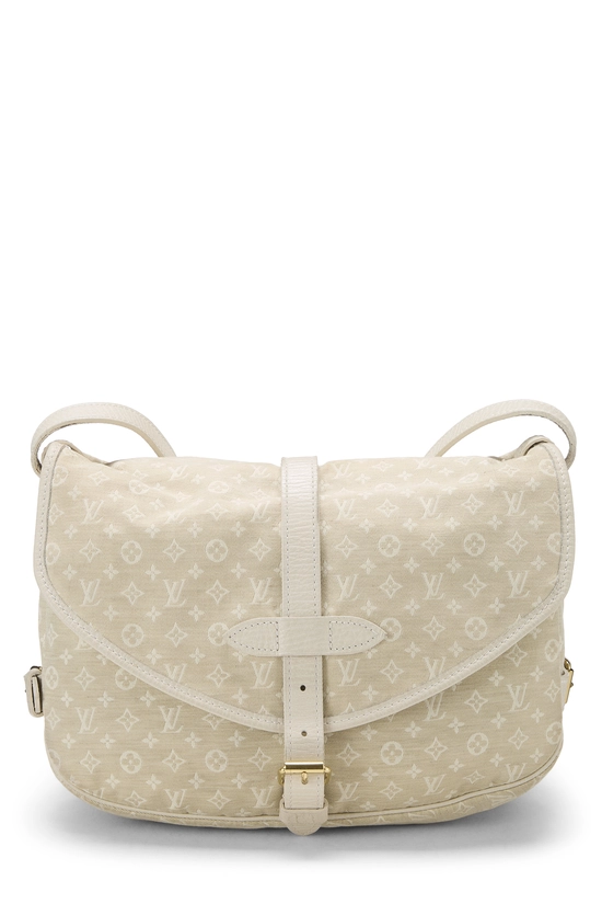 White Monogram Mini Lin Saumur 30, , large image number 0