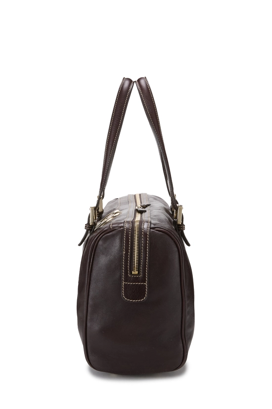 Brown Leather Britt Boston Bag, , large image number 2