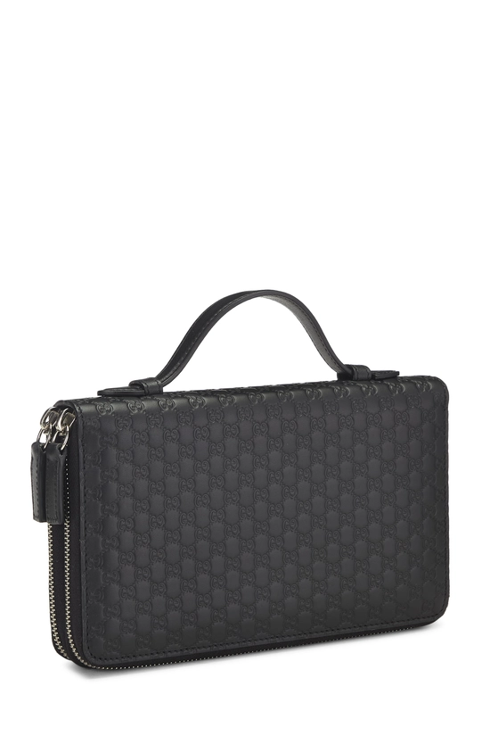 Black Microguccissima Leather Zip Around Organizer, , large image number 1