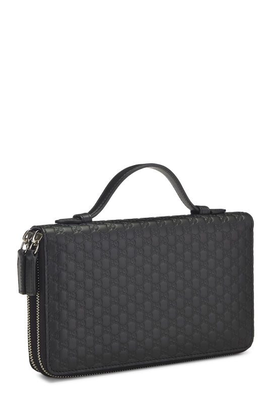 Black Microguccissima Leather Zip Around Organizer, , large image number 1