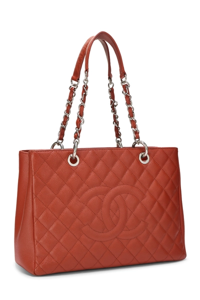Chanel Orange Quilted Caviar Grand Shopping Tote (GST) — photo 2
