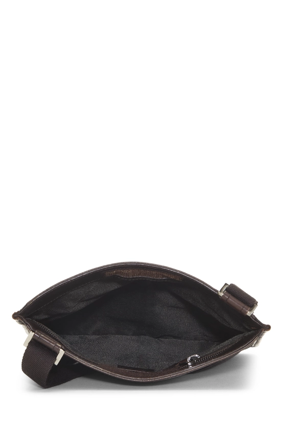 Brown Denim GG Zip Pocket Flat Messenger Small, , large image number 5