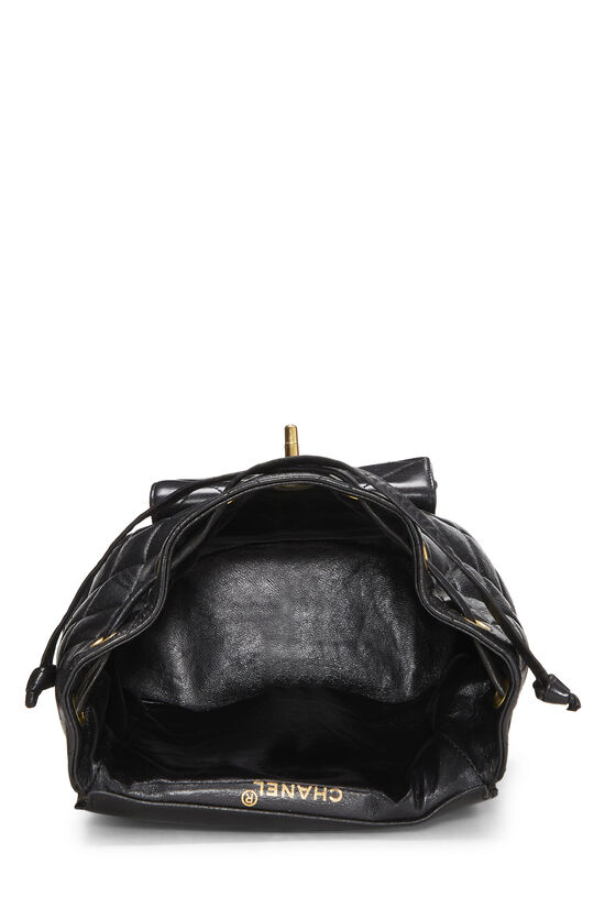 Black Quilted Lambskin 'CC' Classic Backpack Medium, , large image number 6