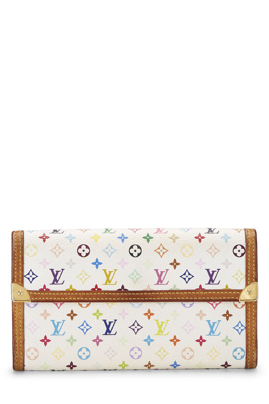 Louis Vuitton Monogram Multicolor Sarah Wallet Long White Tresor
