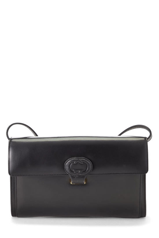 Black Leather Shoulder Bag, , large image number 0