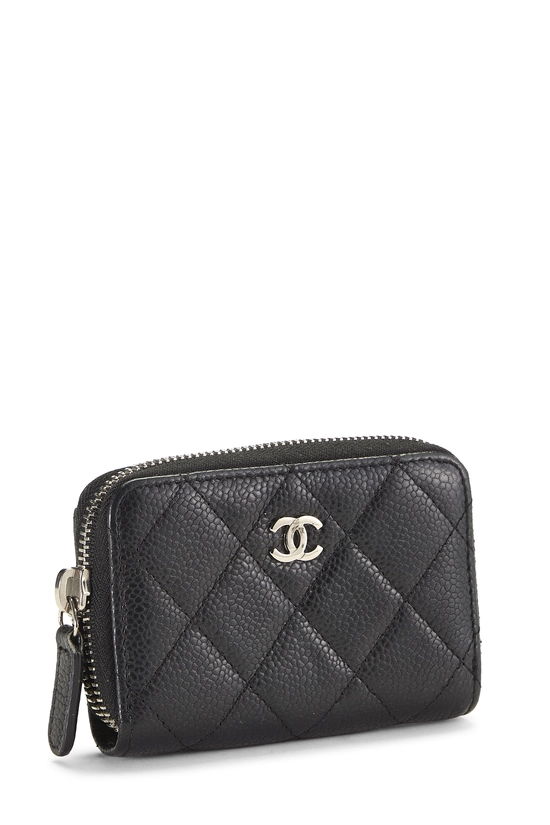 Black Caviar Zip Around Coin Purse, , large image number 1