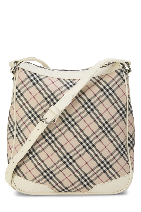 White Check Jacquard Canvas Crossbody, , large image number 3