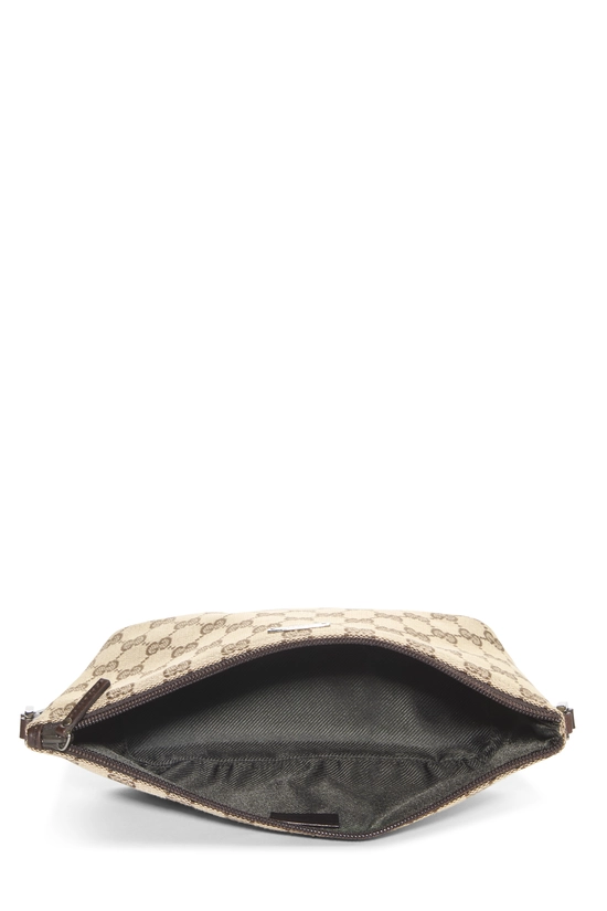 Brown Original GG Canvas Boat Pochette, , large image number 5