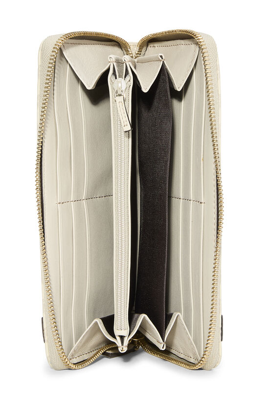 White Microguccissima Nice Zip Around Wallet, , large image number 3