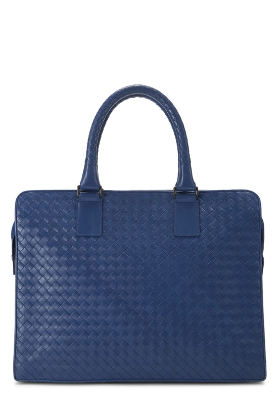 Blue Intrecciato Briefcase, , large image number 3