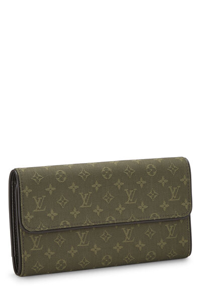 Green Monogram Mini Lin International Wallet, , large