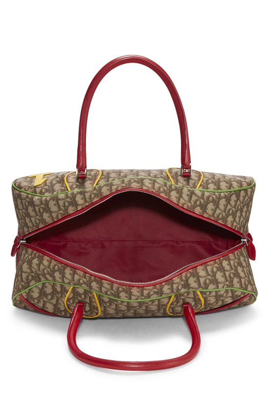 Brown Trotter Coated Canvas Rasta Bowler Bag, , large image number 5