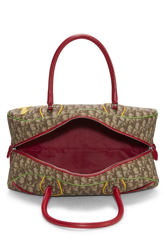 Brown Trotter Coated Canvas Rasta Bowler Bag, , large image number 5