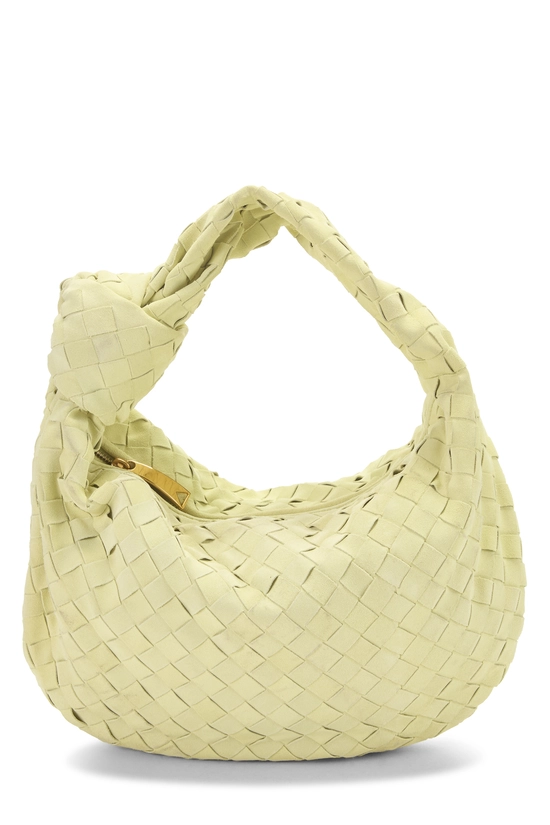 Yellow Intrecciato Suede Teen Jodie, , large image number 0