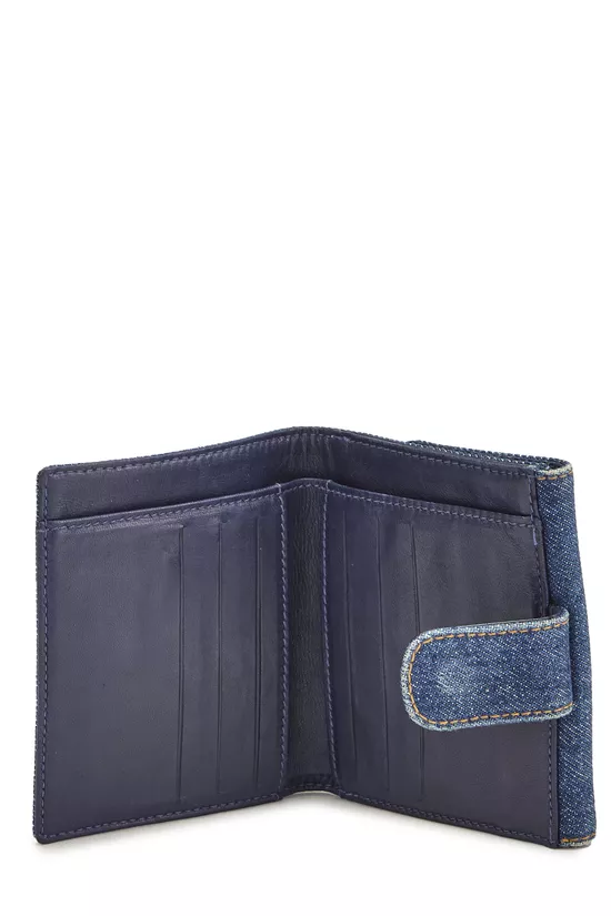 Blue Denim 'CC' Wallet, , large image number 3