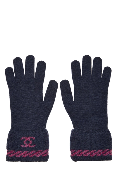 Blue Cashmere Gloves