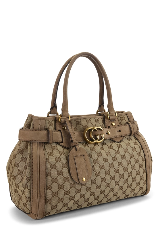 Brown Original GG Canvas Running Tote, , large image number 1