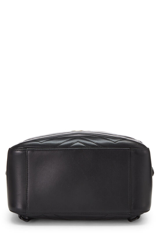 Black Leather GG Marmont Backpack, , large image number 4