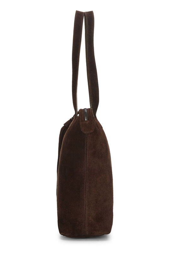 Brown Suede 'CC' Tote, , large image number 2