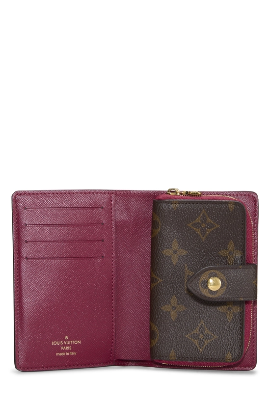 Burgundy Monogram Canvas Juliette Wallet, , large image number 3