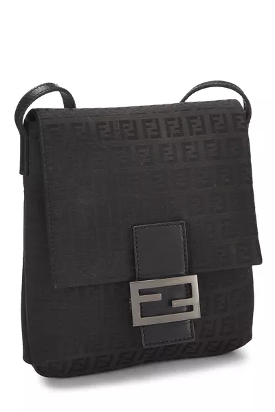 Black Zucchino Canvas Tube Messenger Small, , large