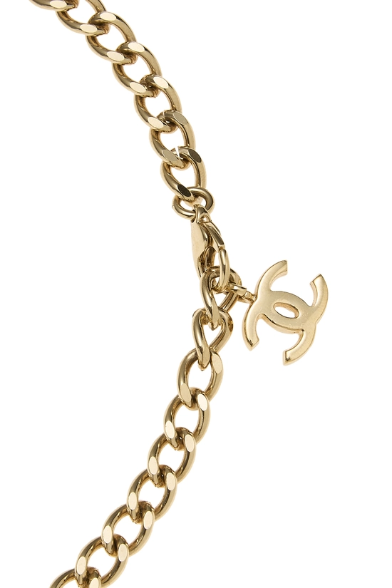 Gold Logo Letters Chain Belt, , large image number 1