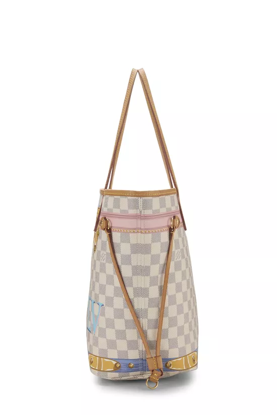 Pink Damier Azur Trunk Neverfull MM, , large image number 2