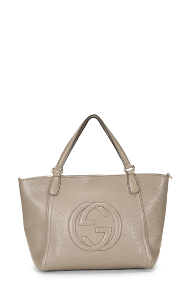 Gucci Beige Canvas Soho Top Handle Bag