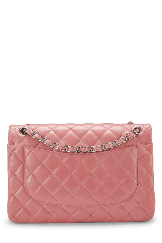 Pink Quilted Lambskin New Classic Double Flap Jumbo, , large image number 3