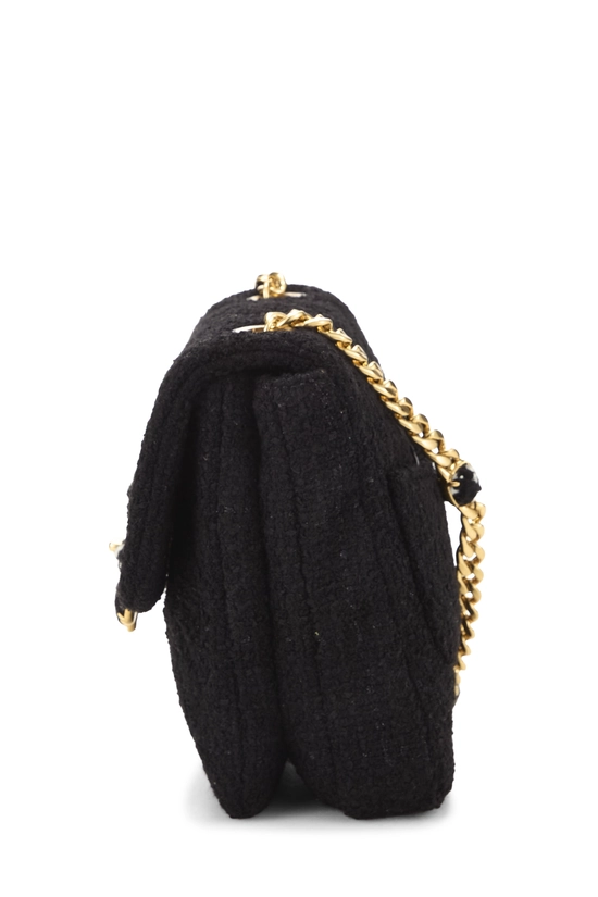 Black Tweed Bijoux Chain Flap Mini, , large image number 2