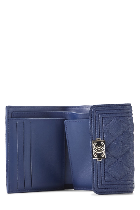 Navy Caviar Boy Compact Wallet, , large image number 3