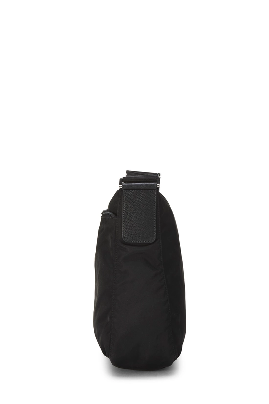 Black Nylon Messenger Bag, , large image number 2