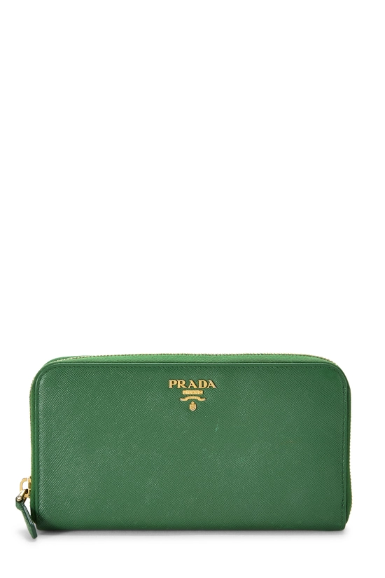 Green Saffiano Zip Around Wallet, , large image number 0