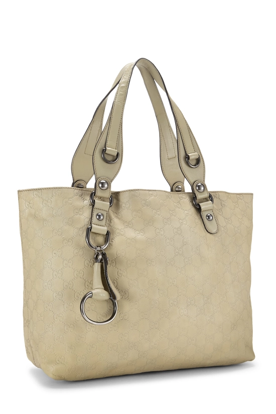 Cream Guccissima Icon Bit Tote, , large image number 1