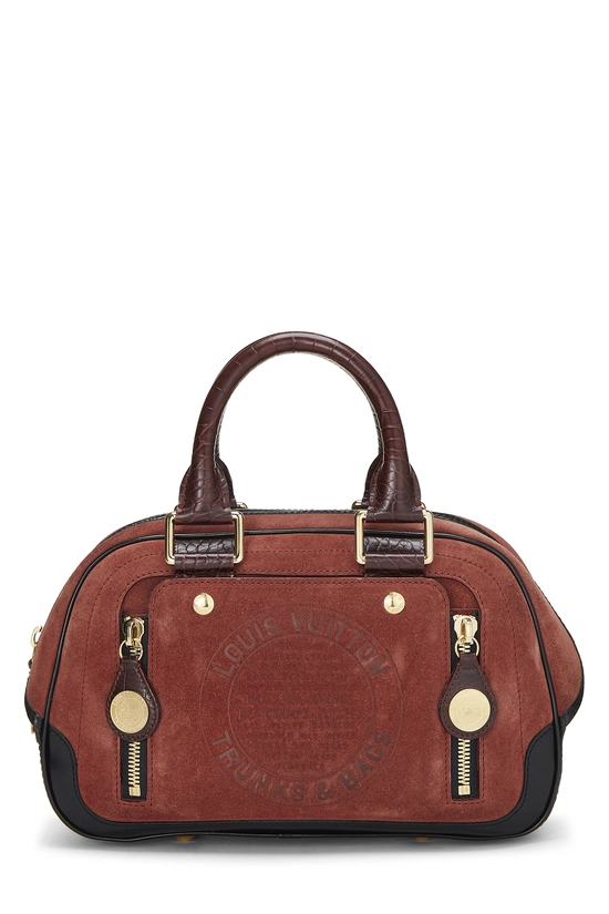 Burgundy Suede Stamp Bag PM, , large image number 0