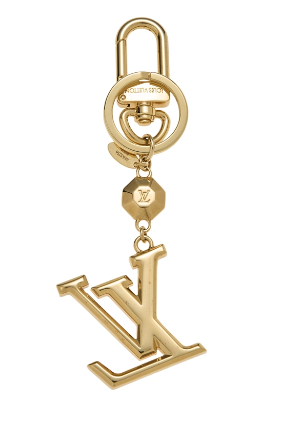 Gold Monogram Facettes Key Holder, , large image number 1