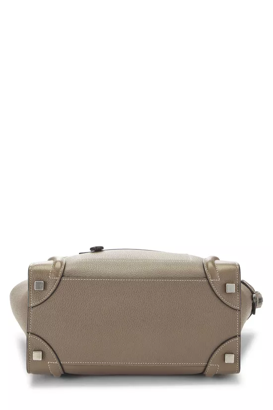 Grey Drummed Calfskin Luggage Micro, , large image number 4