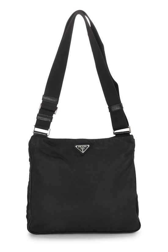 Black Nylon Messenger Medium, , large image number 0