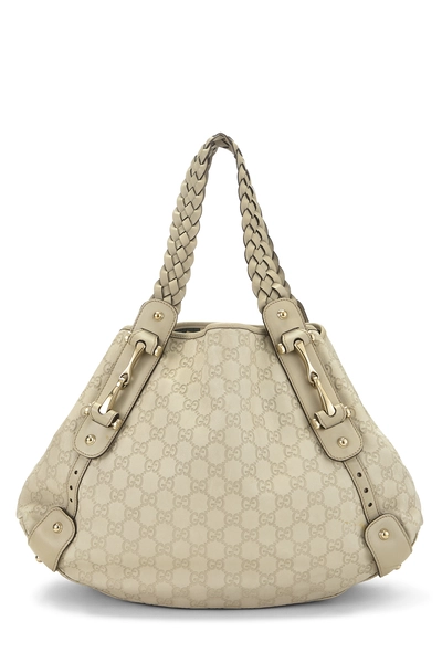 White Guccissima Pelham Tote