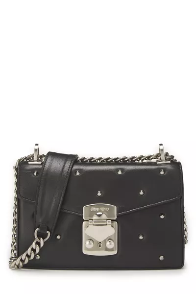 Black Calfskin Confidential Crossbody