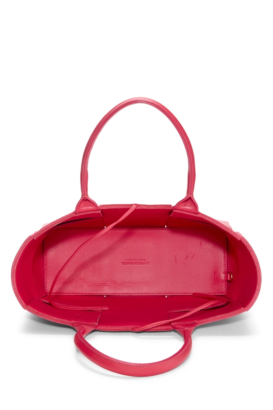 Red Maxi Intrecciato Arco Tote Small, , large image number 5